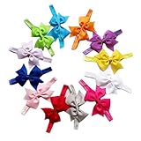 Domybest可愛いベビーヘアバンド　カチューシャ キッズ リボン 蝶結び 　サテン　弾力性ある 12色セット 新生児 赤ちゃん　髪飾り　ヘアアクセサリー 出産祝い 内祝い お宮参り 誕生日 100