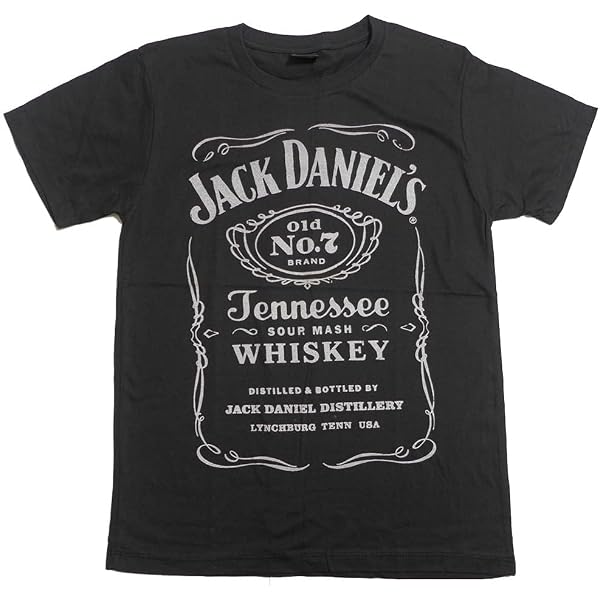 Amazon | ジャックダニエルのラインアートボトルTシャツ | Tシャツ