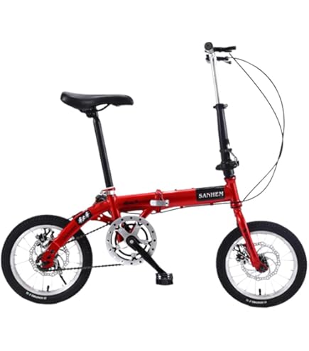 Amazon.co.jp: 折りたたみ自転車 14インチ 6段変速 自転車 コンパクト