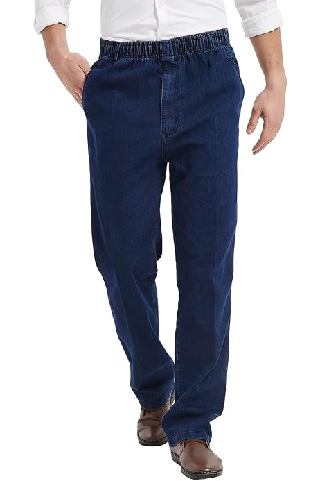 elasticated waist jeans mens