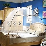 CdyBox Folding Mosquito Net Tent Canopy Curtains for Beds Home Bedroom Decor (1.8X2.0m, Coffee) by C