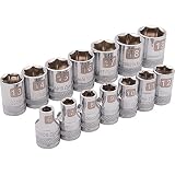 Dynamic Tools D010004 3/8 Drive 6 Point Standard Metric Socket Set (14 Piece), 6mm to 19mm by Dynami