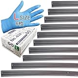 LuSarios ワイパーゴム 10本 幅10mm 長さ650mm 撥水 汎用 10pcs フリーカットサイズ(幅10㎜長さ650㎜10本)