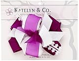 Katelyn&Co. ベビー ヘアアクセサリー Bow Fuchsia & White