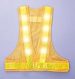 LED安全反射ベスト　黄色