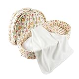 Labebe ベビー折りたたみベッド 持ちやすいベビートラベル揺りかご 枕と毛布が付き - イエロー