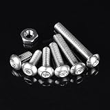 Sorliva Farway 250pcs M3 Stainless Steel Screws Hex Socket Cap Head Button Head Flat Head Screws Nut