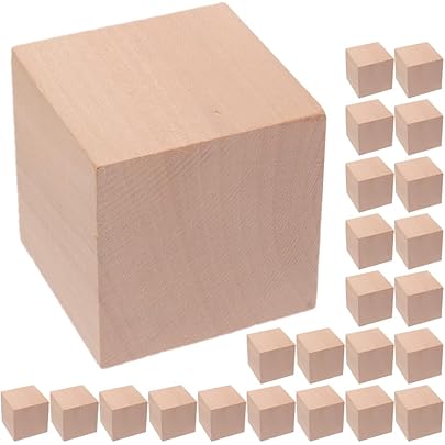Amazon.co.jp: 木製ブロック 積み木 12個 ウッド キューブ 立方体 無