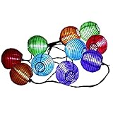 【 和風  ソーラー ライト 】 LED 提灯 太陽光パネル ソーラー LED10個 照明 パネル