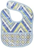 Caden Lane Ikat Collection Chevron Coated Bib, Blue by Caden Lane [並行輸入品]