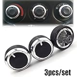 3xアルミスイッチノブフィット用シボレー大宇マティスm150ヒーター熱気候制御ボタンa/cエアコンノブカバー