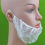 IDパック使い捨てのポリプロピレン100 Beardネット,ホワイト