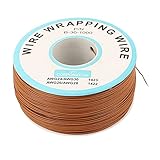 uxcell ラッピングワイヤー PCBはんだ ラップワイヤー PVC 錫メッキ銅 0.25mmワイヤ直径