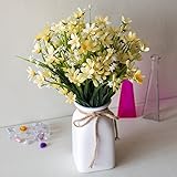 プレゼント 造花 インテリア ラン 枯れない 観葉植物 毎本7個花 総3本 (ラン)