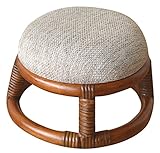 籐 天然ラタン 丸型 アジアンスツール 【 ポリウレタン塗装 】 SY-99