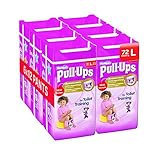 Huggies Pull-Ups Girls Day Time Pants Convenience Pack, Large - 6 Packs (12 Pants Per Pack, 72 Pants