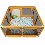 子供用セーフティフェンス、アイロンチューブ、8パネルポータブル折り畳み式折り畳み、子供の赤ちゃん屋内屋外の安全ゲームプレイフェンスフェンス、ルームディバイダー、ブルー (色 : オレンジ)