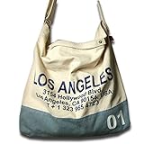 クシュッとルーズなキャンバス素材のロゴプリントショルダー LA