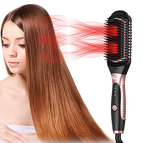 Skey Hair Straight Brush Hair Iron Far Infrared Negative Ion Anti