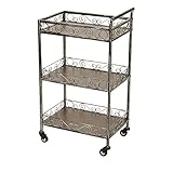 アンティークワゴン 3段 SP 全3色 幅48cm×奥行32.5cm×高さ84cm [ エステワゴン ネイルワゴン 美容室ワゴン キッチンワゴン マルチワゴン サイドワゴン キャスター付き インテリア 収納 まつげエクステ 業務用 サロン 