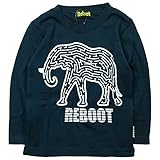《秋冬春対応》 Reboot(リブート) 天竺アニマルPt長袖Tシャツ 110cm /Nv NO.AH-1691403