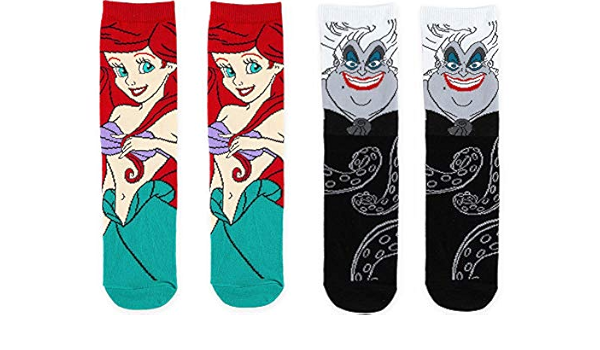 ディズニー リトルマーメイド ソックス 大人用 アリエルとウルスラ2足組 靴下 通販 Amazon