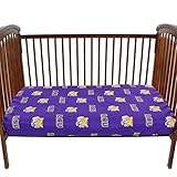 College Covers Louisiana State Tigers ( LSU )ベビーベッドフィットシート Standard Crib Size パープル LSUCSFSPR