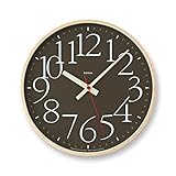 レムノス 掛け時計 エーワイ クロック アールシー 電波 アナログ 茶 AY clock RC AY14-10 BW Lemnos