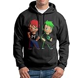 MARKIPLIER JACKSEPTICEYEメンズプルオーバーブラックフード付きスウェットシャツ
