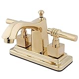 Kingston Brass KS8642QL Milano 4-Inch Centerset Lavatory Faucet Polished Brass [並行輸入品]