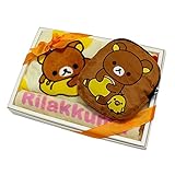 えくぼちゃん(ekubochan) リラックマギフト ふわりタオル＆エコバッグセット (イエロー)