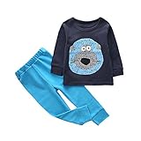 Tovadoo 子供服 男の子 トップス+ズボン 長袖 秋冬 動物シリーズ ブルー 可愛い 通学 部屋着 1-5歳