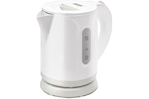 [プラス30日延長保証カード付] イトウ 電気ケトル コンパクトケトル 小型 0.8L 800W 自動電源OFF 空焚き防止 軽量 ホワイト×グレー