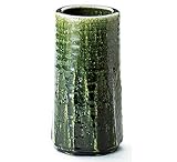 瀬戸焼 陶房淳 織部 花入 サイズ/ 径10.6 x 高21.6cm