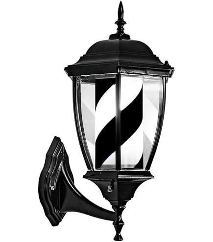 Amazon.co.jp: バーバーショップ屋外ターンライト サインポール 理容