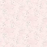 Chesapeake HAS54638 Capri Light Pink Floral Scroll Wallpaper by Chesapeake