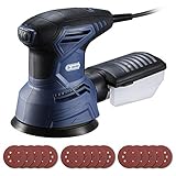 Dr.meter サンダー 電動サンダー 研磨ツール 240W/12000RPM 高集塵 7段階式 スピード調整 高効率 15枚サンダーペー