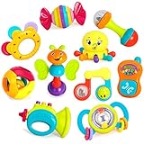 kadiwow音楽パーティーFun 10 Piece Baby Rattle and Teether Toyギフトセット