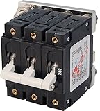 Blue Sea Systems C-Series White Toggle Triple Pole 250A Circuit Breaker [並行輸入品]