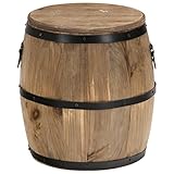 不二貿易 樽型スツール 高さ30cm 天然木 ブラウン 31883