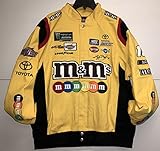 2017 Kyle Busch M & M 'sメンズイエローTwill Nascarジャケットby JH Design
