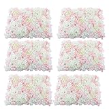 monkeyjack 6ピースロマンチック人工花壁パネルウェディングVenue花柄デコレーションピンク