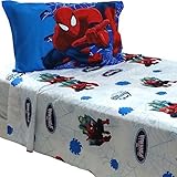 3pc Marvel Spiderman Twin Bed Sheet Set Superhero Astonish Bedding Accessories [並行輸入品]