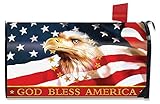God Bless America Patriotic LargeメールボックスカバーEagle Oversized Briarwood Lane