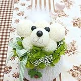 【プリザ ピンポンマム】アニマルプリザ：ホワイト：長持ちする花プリザーブドフラワーギフト