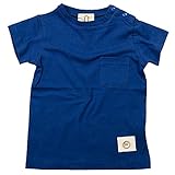 《年間定番》ZERO standard(ゼロスタンダード)19/-ラフィ天竺胸ポケット付き半袖Tシャツ 100cm/BL NO.B-100102