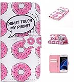 UNEXTATI Galaxy S7 ケース 高級 PUレザー 手帳型ケース 液晶保護 カバー カード収納 Samsung GalaxyS7 用 Case Cover (ピンク)