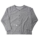 【日本製】プラチナムベイビー シンプルパイル カーディガン (グレー)