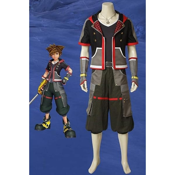 【即購入◎】キングダムハーツIII ソラ 風 セット済み コスプレウィッグ 即購入◎】キングダムハーツIII ソラ 風 セット済み コスプレ