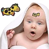 かわいい赤ちゃん額の温度のステッカー　子供の漫画の額の温度計　赤ちゃん子供の額ストリップステッカー温度計　発熱安全健康温度試験　漫画馬　10個入り